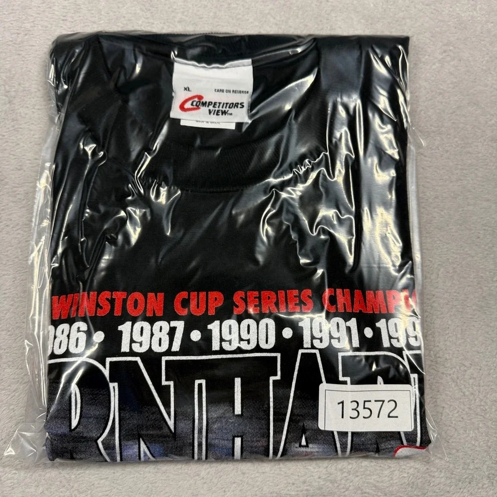 Competitors View Dale Earnhardt NASCAR T-Shirt Mens XL Black 7x Champion Vintage